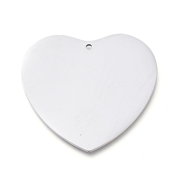 304 Stainless Steel Pendants, Manual Polishing, Stamping Blank Tag, Laser Cut, Heart, Stainless Steel Color, 28.3x29.7x0.8mm, Hole: 1.2mm