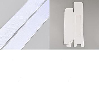 1 Roll Polyester Ribbon, for Bowknot Making, Gift Wrapping, White, 3/4 inch(20mm), about 25.00 Yards(22.86m)/Set