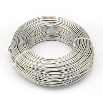 Raw Round Aluminum Wire, Flexible Craft Wire, for Beading Jewelry Doll Craft Making, 20 Gauge, 0.8mm, 300m/500g(984.2 Feet/500g)