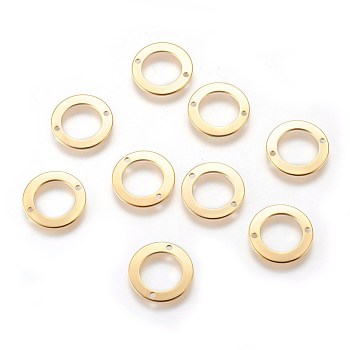 304 Stainless Steel Links connectors, Ring, Golden, 16x0.5mm, Hole: 1.4mm