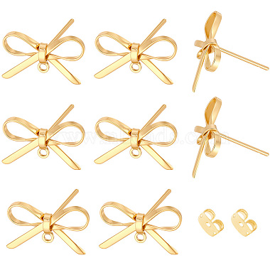 14Pcs Brass Stud Earring Findings(KK-BBC0028-66G)-7