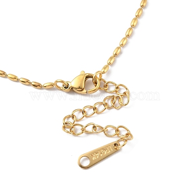 ионное покрытие (IP) 304 овальное ожерелье-цепочка из нержавеющей стали для мужчин и женщин(NJEW-M200-09G)-3