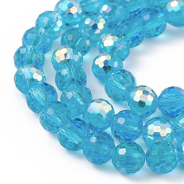 Transparent Electroplate Glass Beads Strands(EGLA-F151-AB05)-3