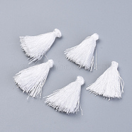 Polyester Tassel Pendant Decorations, White, 42~45mm(FIND-S260-C01)