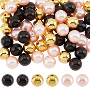 Elite 60Pcs 3 Colors Custom Resin Imitation Pearl Beads, Round, Mixed Color, 20mm, Hole: 2.6mm, 20pcs/color(RESI-PH0001-95)
