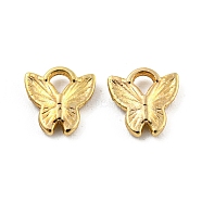Alloy Charms, Butterfly Charm, Golden, 7x7x2mm, Hole: 1.4mm(FIND-A039-13G)