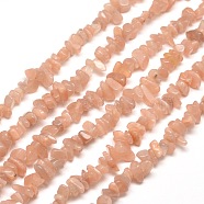 Natural Sunstone Chip Bead Strands, 5~8x5~8mm, Hole: 1mm, about 31.5 inch(G-M205-19)