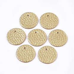 Eco-Friendly Cowhide Pendants, Flat Round, Light Khaki, 25x1.5mm, Hole: 1.6mm(FIND-S301-04C-03)