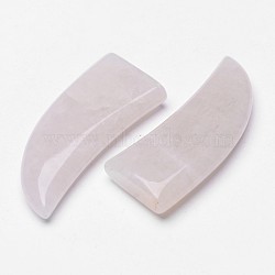 Natural White Jade Display Decoration, Scabbard/Tusk Shapes, 38~40x17x6~7mm(G-E281-11)