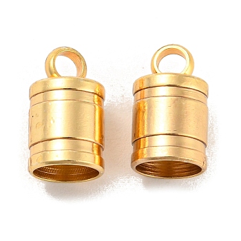 Stainless Steel Cord Ends, Golden, 9.5x6mm, Hole: 2mm