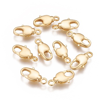 Brass Swivel Lobster Claw Clasps, Swivel Snap Hook, Long-Lasting Plated, Matte Gold Color, 14.5x7x3mm, Hole: 1.8mm