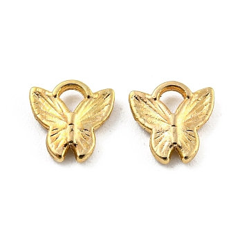 Alloy Charms, Butterfly Charm, Golden, 7x7x2mm, Hole: 1.4mm