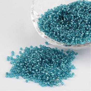 12/0 1.5~2mm Glass Seed Beads Loose Spacer Beads, Opaque Colours, Pale Turquoise, 1.5~2mm, Hole: 0.5~1mm, about 3306pcs/50g