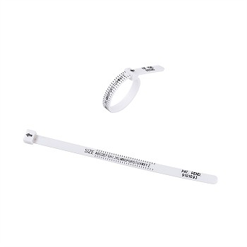 Ring Sizer UK Official British Finger Measure, For Gauge Men And Womens Sizes, White, 11.5x0.5x0.15cm