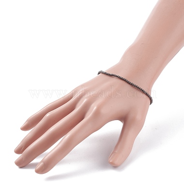 Glass Round Beaded Stretch Bracelet for Women(BJEW-JB07911-01)-3
