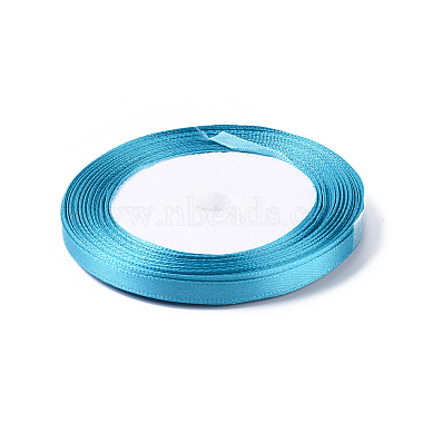 1/4 inch(6mm) Blue Satin Ribbon(X-RC6mmY047)-2