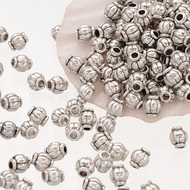 4mm Antique Silver Barrel Spacer Beads