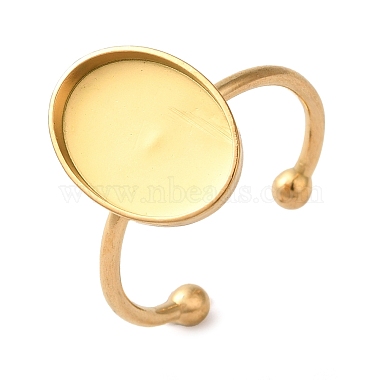 Real 18K Gold Plated 304 Stainless Steel Ring Components