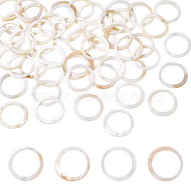 60Pcs Natural Freshwater Shell Linking Rings(SHEL-NB0001-68)-1