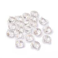 Glass Beads, for Jewelry Making, Cat, Clear, 12.5x14x6.5mm, Hole: 1mm(GLAA-G079-02I)
