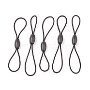 Elastic String, with Silicone Beads Buckle, for Hanging Tags, Cards, Keys, Gray, 65~78x1mm(EW-N006-001I)