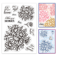 Custom PVC Plastic Clear Stamps, for DIY Scrapbooking, Photo Album Decorative, Cards Making, Flower, 160x110x3mm(DIY-WH0448-0254)