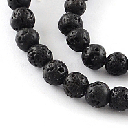 Natural Dyed Lava Rock Gemstone Round Bead Strands, 6mm, Hole: 1mm, about 62pcs/strand, 15.7 inch(G-R293-03)