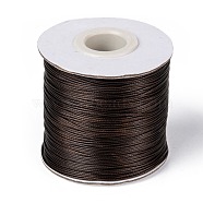 Waxed Polyester Cord, Bead Cord, Coconut Brown, 0.5mm, about 169.51~174.98 Yards(155~160m)/Roll(YC-0.5mm-111)