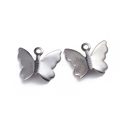 Brass Charms, Butterfly, Gunmetal, 10.5x13x3mm, Hole: 1.2mm(KK-TAC0003-03B)