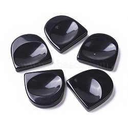 Natural Obsidian Massager, Worry Stone for Anxiety Therapy, Half Round, 45x44x8mm(DJEW-F008-C01)
