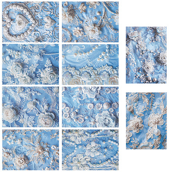 Scrapbook Paper Pad, for DIY Album Scrapbook, Greeting Card, Background Paper, Sky Blue, 140x100x0.1mm