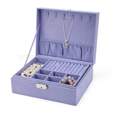 Velvet & Wood Jewelry Boxes(VBOX-I001-02B)-2