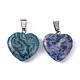 Heart Natural & Synthetic Mixed Stone Pendants(G-Q438-M)-2