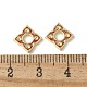 Flower Brass Enamel Beads(KK-P290-11G-03)-3