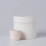Teabowl Gesso Molds, Modeling Tools, for Ceramic Craft Making, Floral White, 95~105x95~105mm(CELT-PW0001-189C)