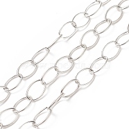 Oval Iron Cable Chains, Unwelded, Silver, Link: 18.5x12x1.5mm(CH-XCP0001-24)