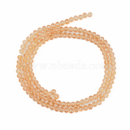 Glass Beads Strands, Faceted, Rondelle, Peru, 3.5x3mm, Hole: 0.4mm, about 123~127pcs/strand, 13.78 inch~14.17 inch(35~36cm)(EGLA-A034-T3mm-D23)