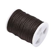Nylon Thread Cord, DIY Braided Ball Jewelry Making Cord, Coffee, 0.8mm, about 10m/roll(10.93yards/roll)(X-NWIR-NS018-0.8mm-007)