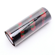 Shiny Strawberry Glitter Polyester Tulle Rolls, for Wedding Party Decorations, Black, 20cm, about 9m/roll(DIY-WH0308-62B)