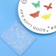 DIY Butterfly Shape Silicone Molds, Resin Casting Molds, for UV Resin, Epoxy Resin Jewelry Making, Ghost White, 110x90x8mm, Inner Diameter: 20~34.5x39.5~46.5mm(DIY-TAC0012-70)