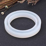 DIY Silicone Bangle Molds, Resin Casting Molds, For UV Resin, Epoxy Resin Jewelry Making, White, 74x11mm, Inner Diameter: 62mm(AJEW-P037-03)