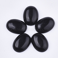 Natural Black Obsidian Cabochons, Oval, 24~26x17~19x6~7mm(X-G-S349-25A-02)