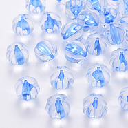 Transparent Acrylic Beads, Pumpkin, Royal Blue, 17.5x16mm, Hole: 1.8mm, about 183pcs/500g(TACR-S154-19A-86)