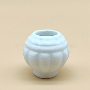 Mini Porcelain Vase Miniature Ornaments, Micro Landscape Home Dollhouse Accessories, Pretending Prop Decorations, White, 27x25mm(PW-WG5C952-03)