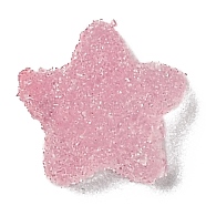 Resin Decoden Cabochons, Imitation Candy, Two Tone, Gradient Color, Star, Pink, 11x11.5x5mm(CRES-Y001-02B-01)