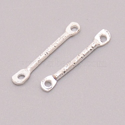 Iron Links Connectors, for DIY Earring, Rectangle, Silver, 15x2x1.2mm, Hole: 1mm, 50pcs/bag(IFIN-WH0055-02A-S)