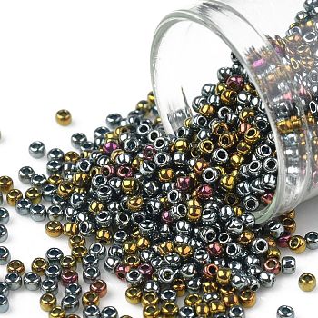 TOHO Round Seed Beads, Japanese Seed Beads, (721) Galvanized Blue Gold, 11/0, 2.2mm, Hole: 0.8mm, about 5555pcs/50g