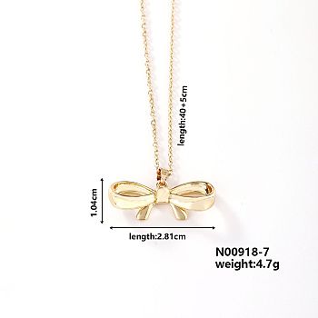 Fashionable and Elegant Butterfly Brass Pendant Necklaces, with Cable Chain for Women Girl, Golden, 15.75 inch(40cm)+5cm