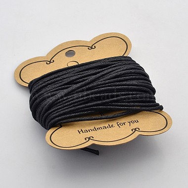 2mm Black Waxed Cotton Cord Thread & Cord