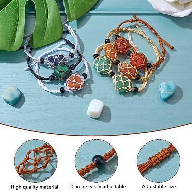 Adjustable Braided Nylon Cord Macrame Pouch Bracelet Making(AJEW-SW00013-19)-3